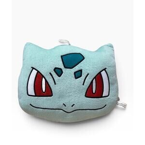 Bulbasaur Face pillow  8" x 11" Plush Toy Factory Pokemon Game Nintendo 2018